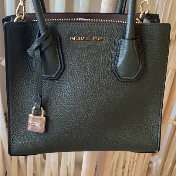 Olive Green Michael Kors Mercer Crossbody - Picture 2 of 8